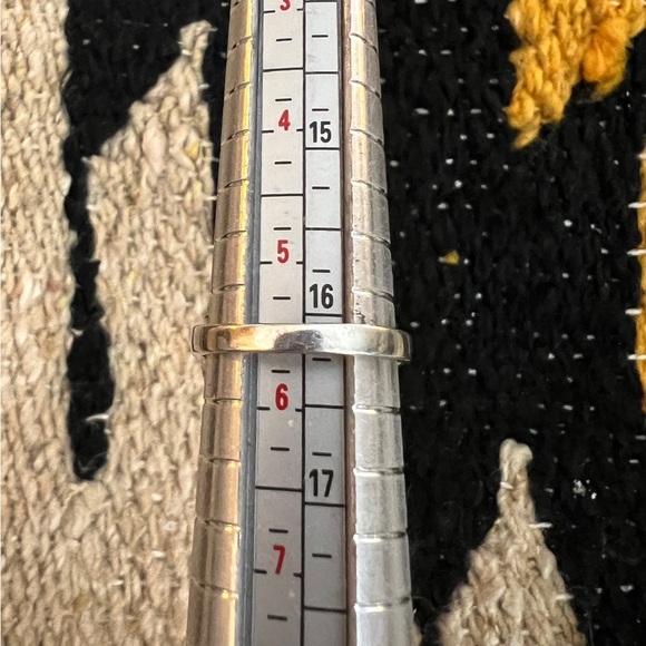 ❤️ Black Onyx Vintage Sterling Silver Rope Border Size 5.5 Ring 6.8 Gram - Picture 6 of 17